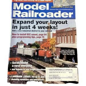 Model Railroader September 2008 Expand Your Layout In Just 4 Weeks Scratchbuild